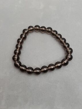 Smoky Quartz Beaded Stretch Bracelet